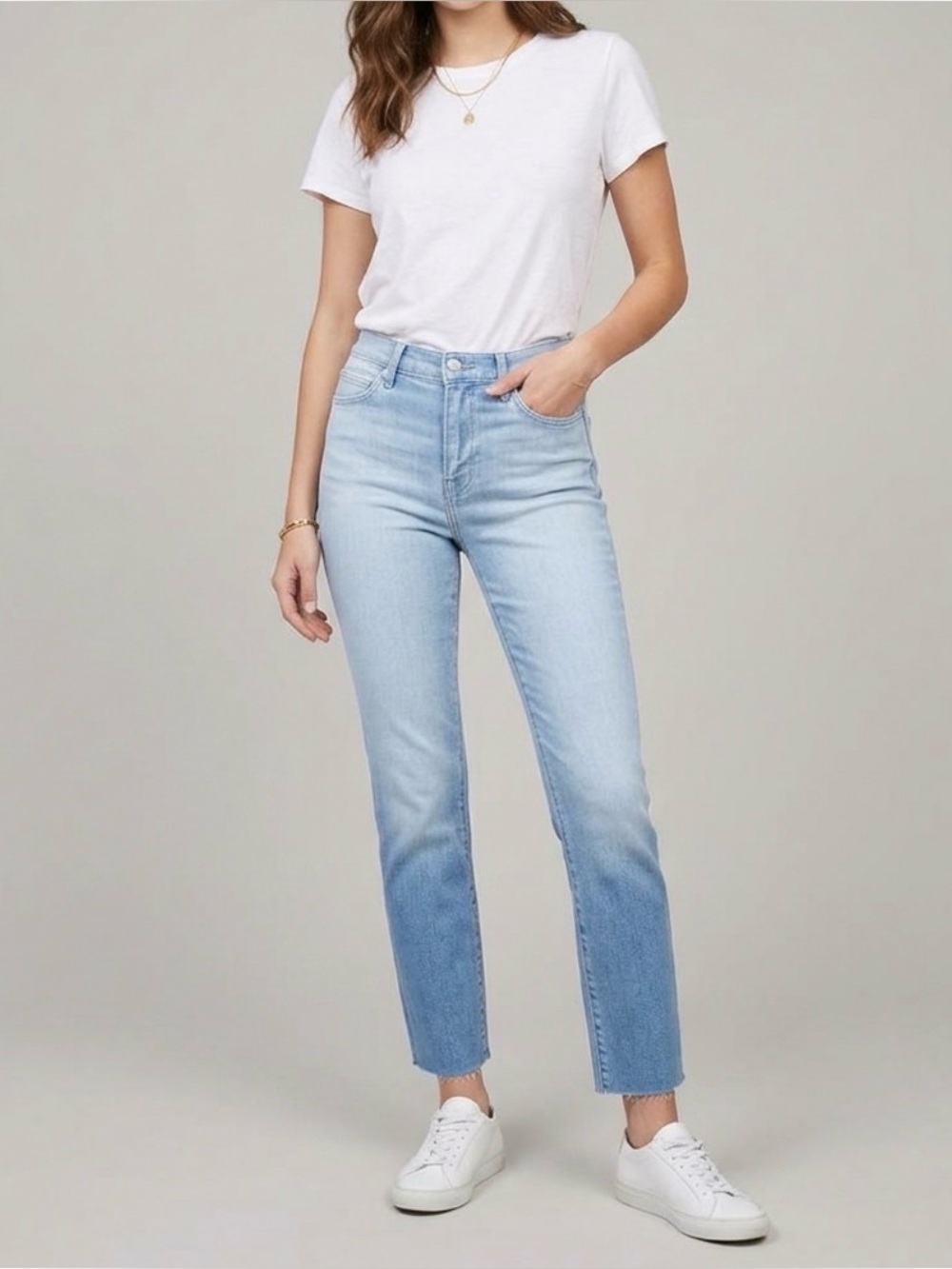L’AGENCE The Duke Boyfriend Jean in Blue Cloud Sz 25 Sz 0